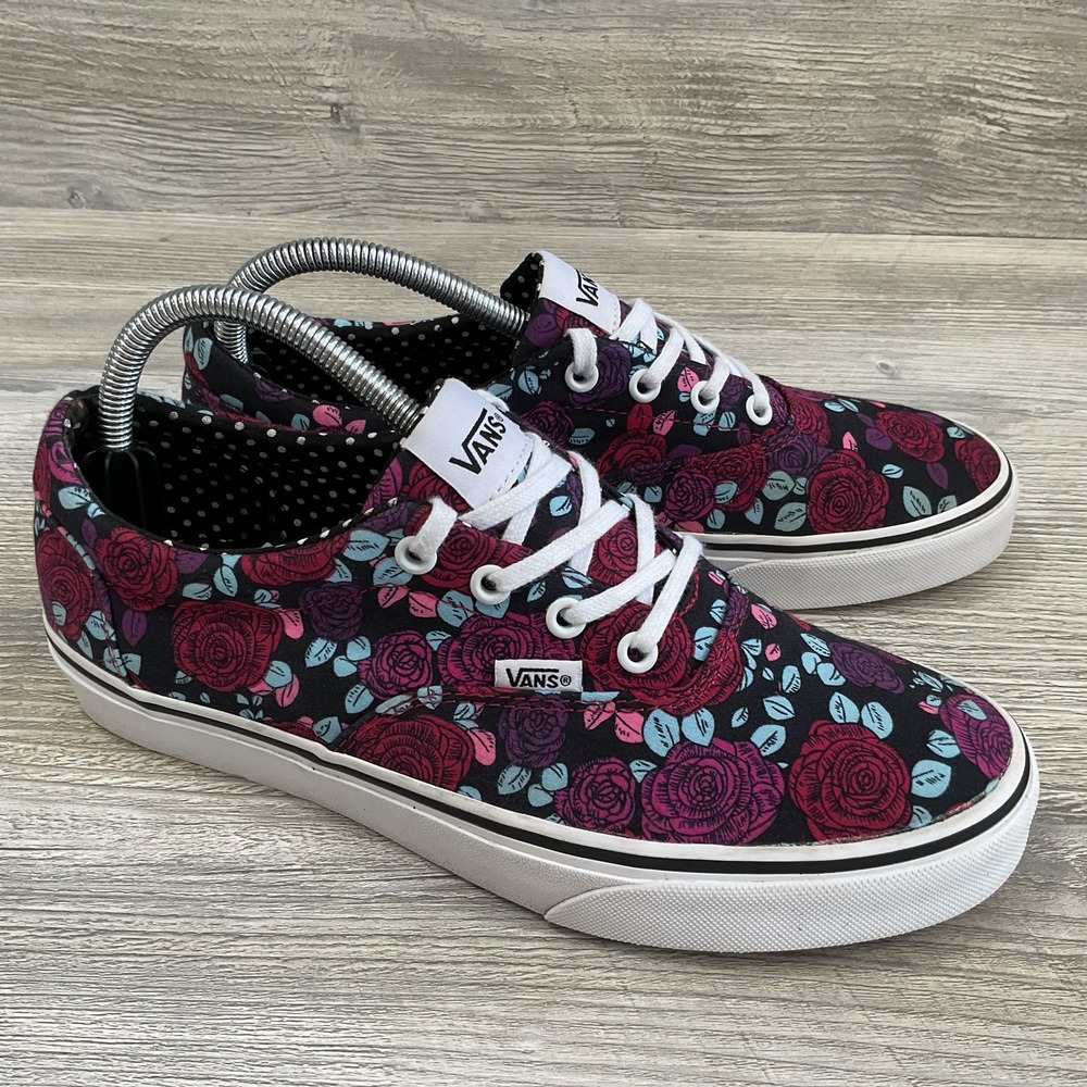 Vans Doheny 508731 Women's Skate Shoes Size 9.5 Romantic Floral Rose Multicolor